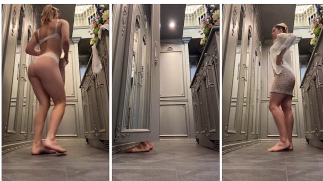 Amanda Cerny Try-on changing room