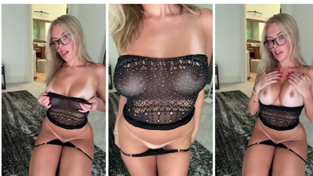 Corinna Kopf Nude Topless Fishnet PPV Video