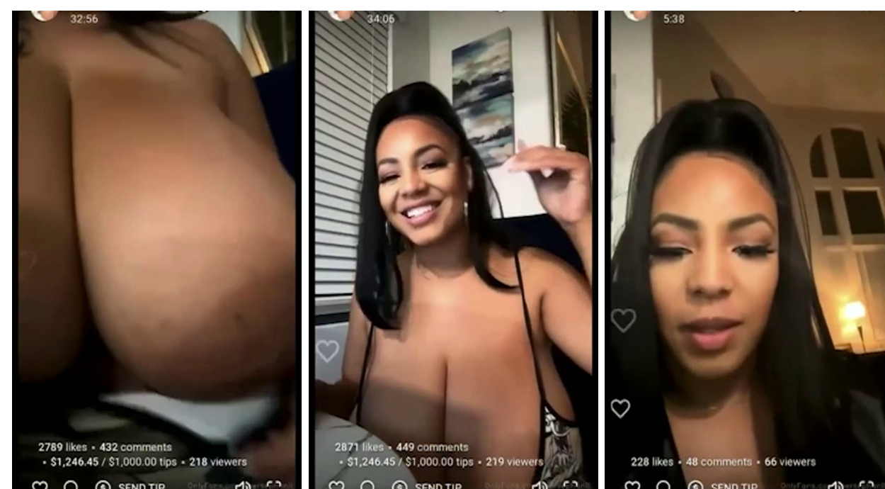 Persephanii Nude Tits Out IG Live, Banned